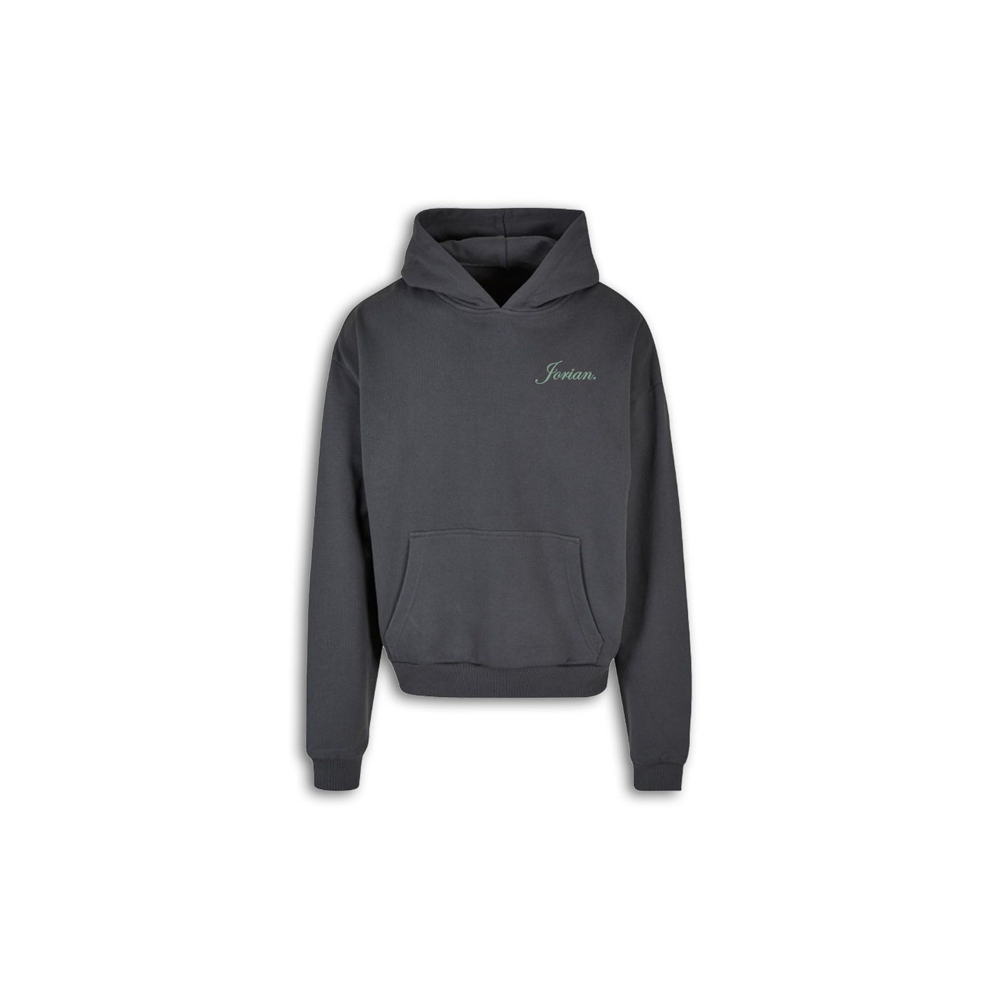 Geo Hoodie. - Dark Grey. - Pastel Mint / Mint.