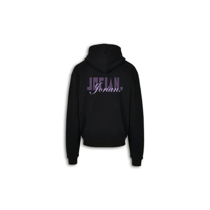 Geo Hoodie. - Black. - Pastel Purple / Purple.