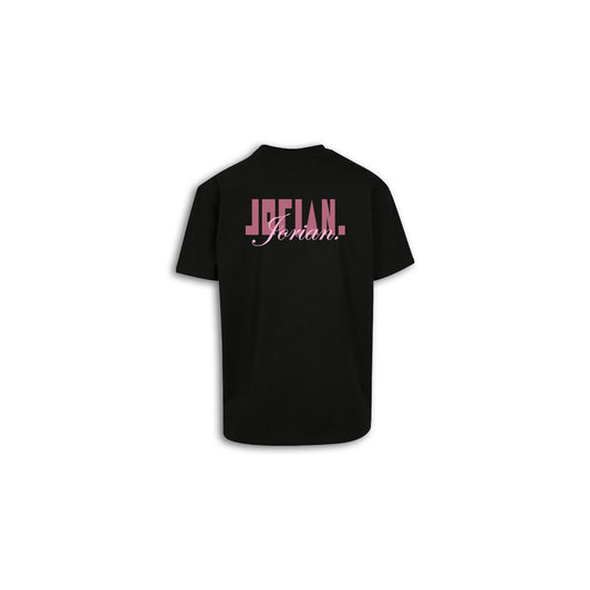 Geo Tee. - Black. - Pastel Pink / Rose Pink.