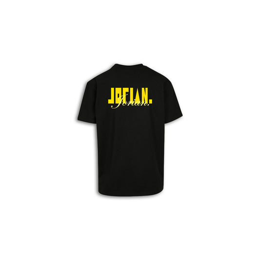 Geo Tee. - Black. - Pastel Yellow / Yellow.